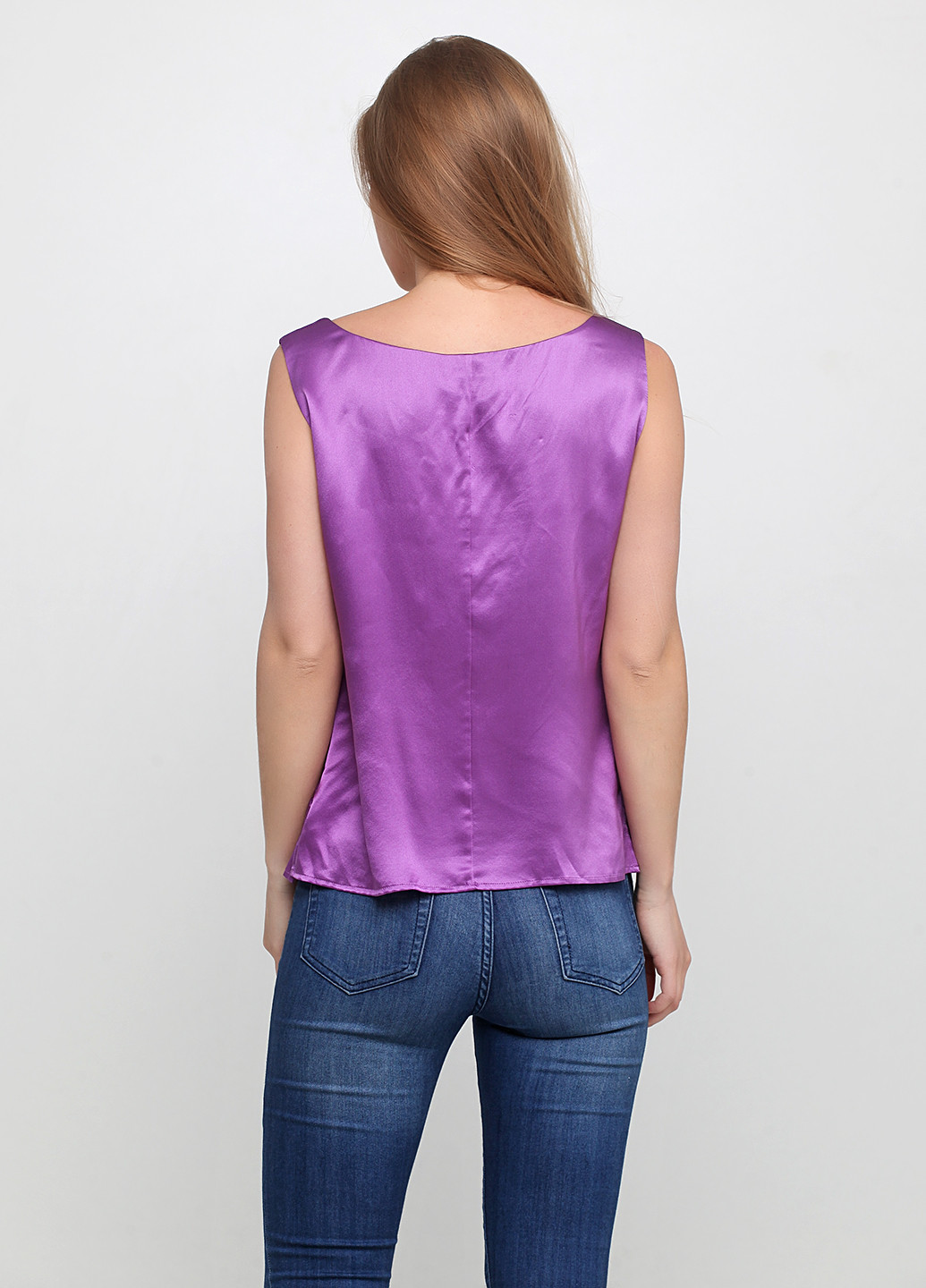 Фиолетовая летняя блуза Luisa Spagnoli