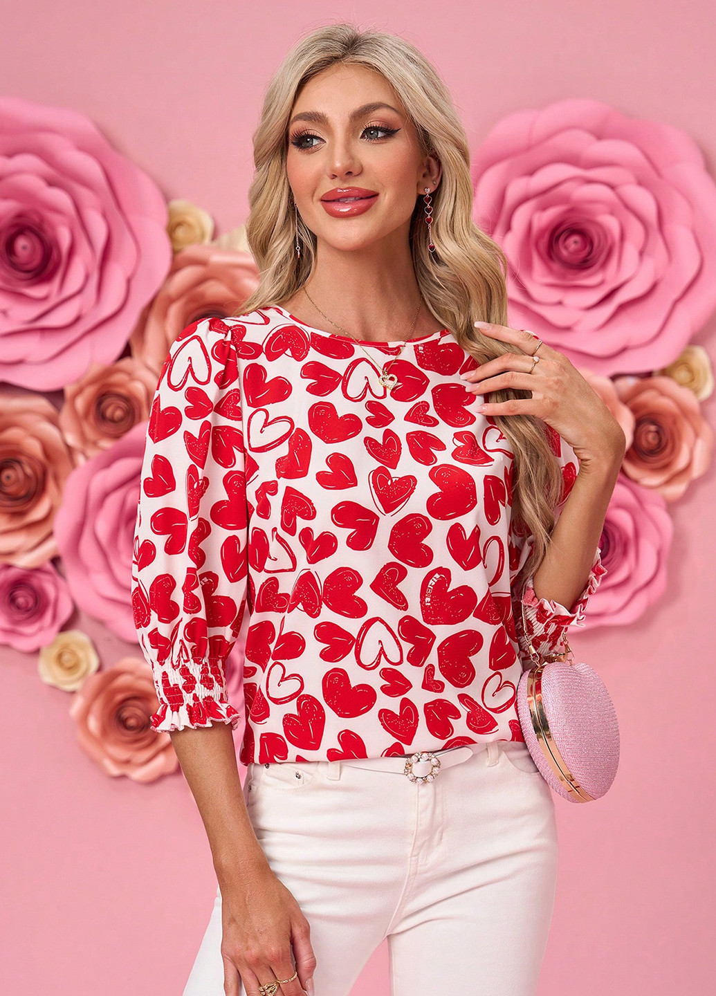 Комбинированная блуза SHEIN