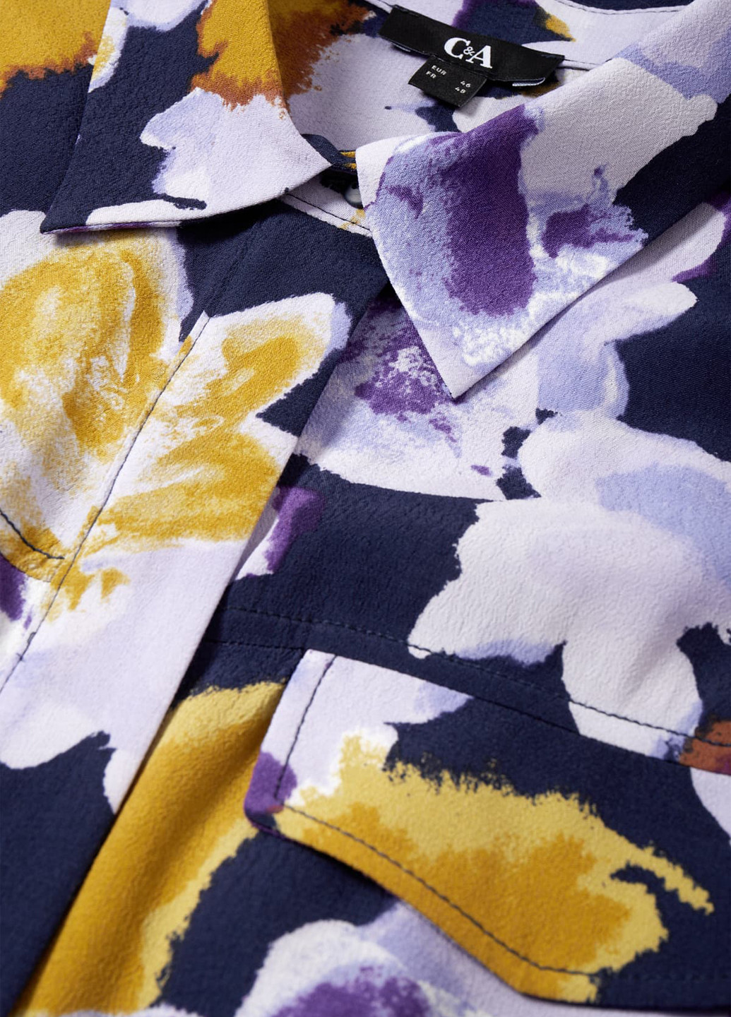 Комбінована кежуал сукня сукня-сорочка C&A з квітковим принтом