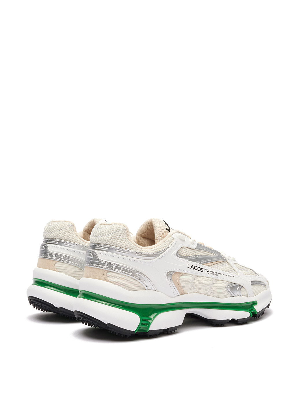 Белые демисезонные кроссовки Lacoste