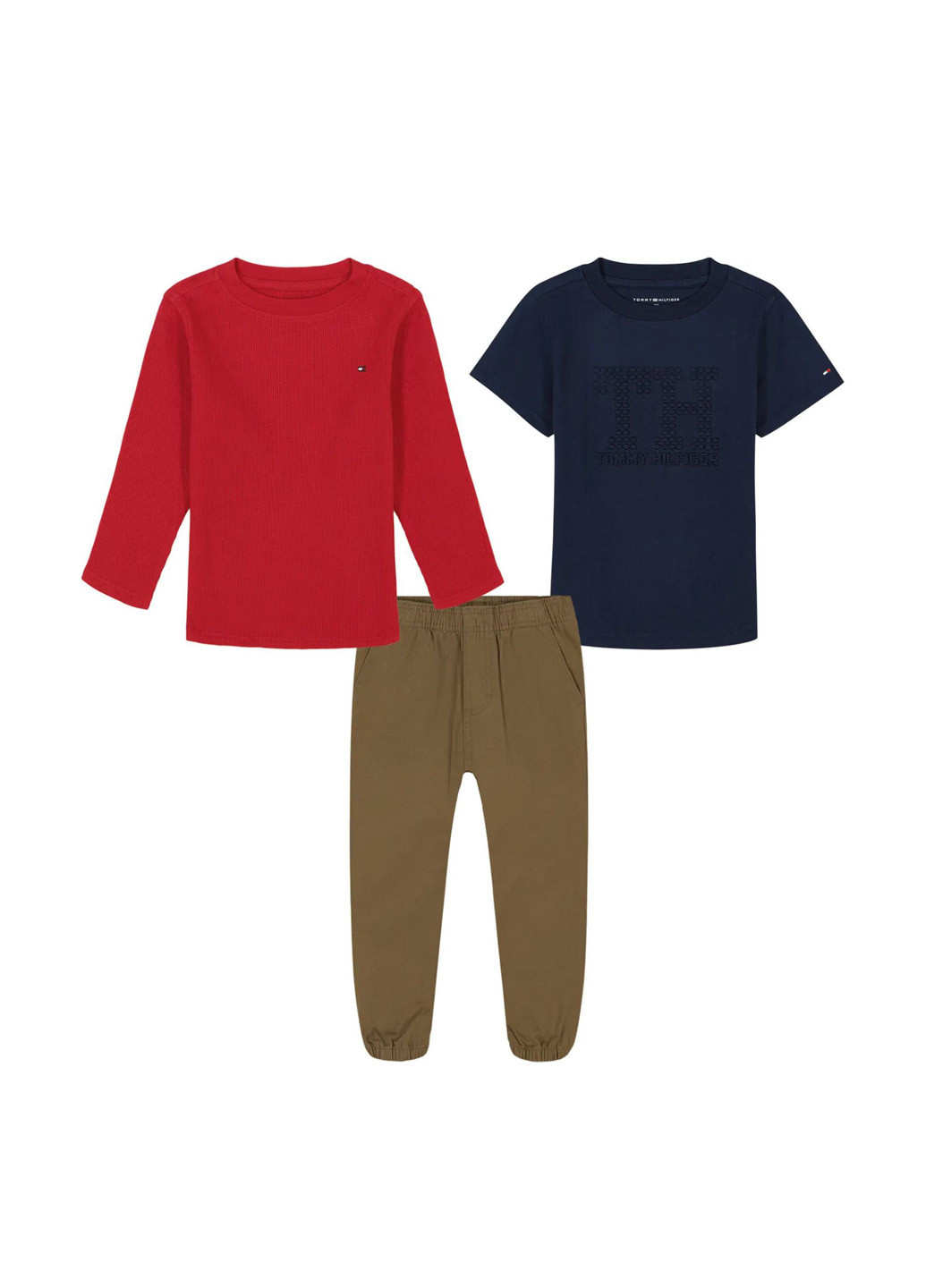 Комбінований демісезонний костюм (футболка, лонгслів, штани) брючний Tommy Hilfiger