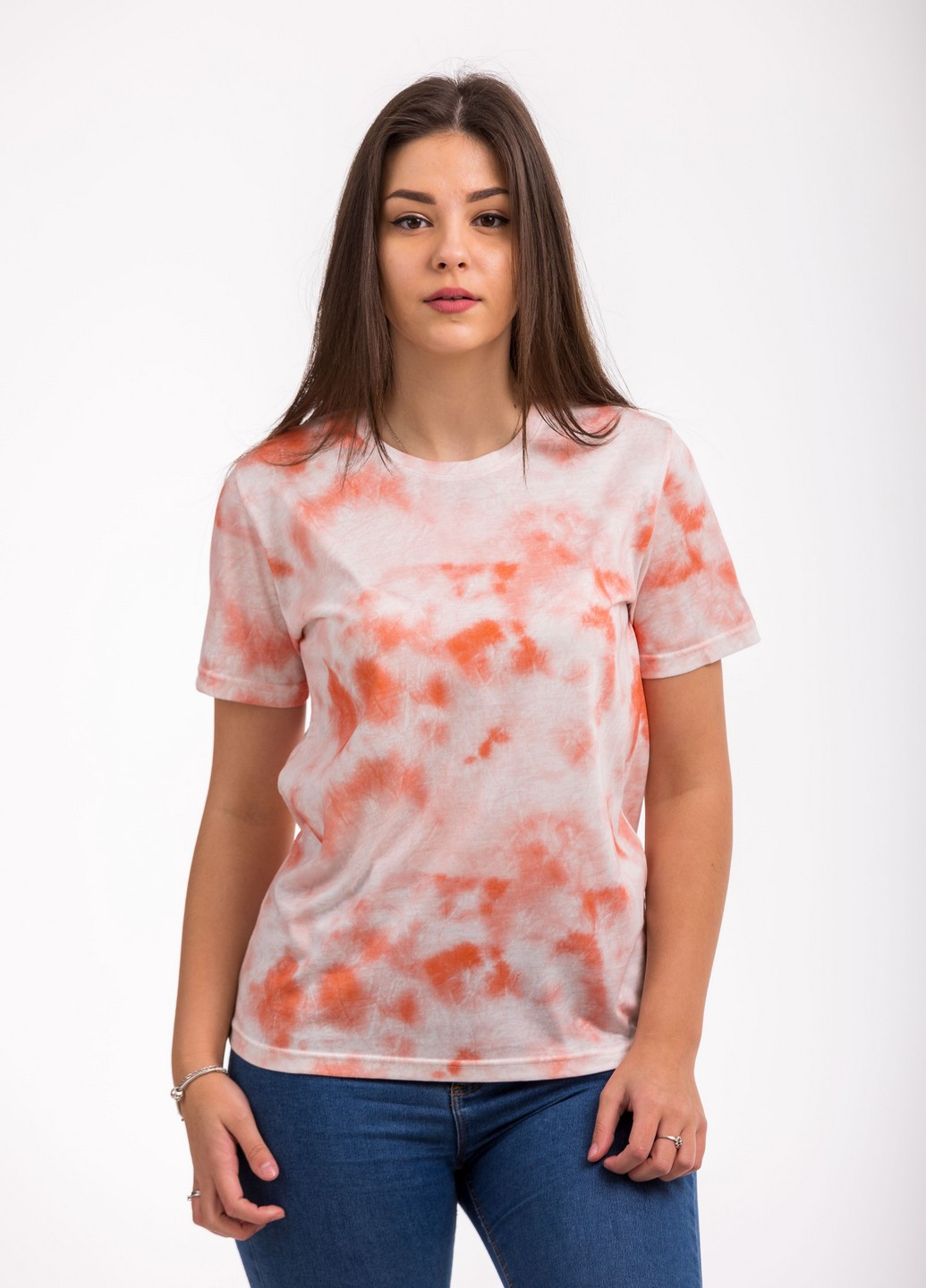 Коралловая всесезон футболка женская Наталюкс 42-2363