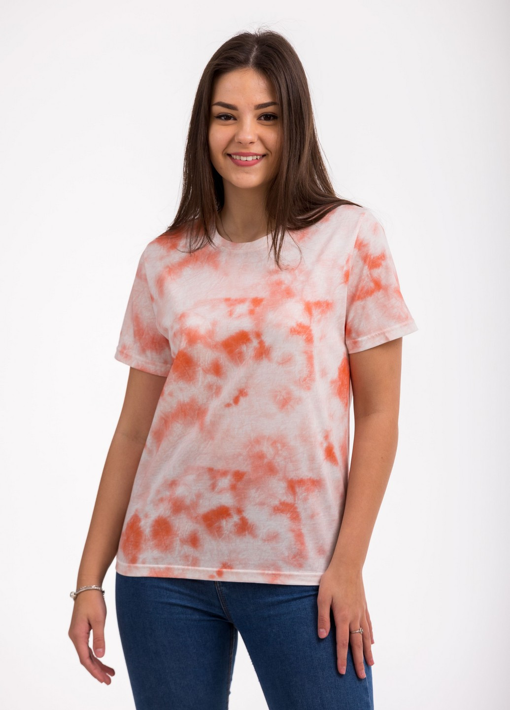 Коралловая всесезон футболка женская Наталюкс 42-2363