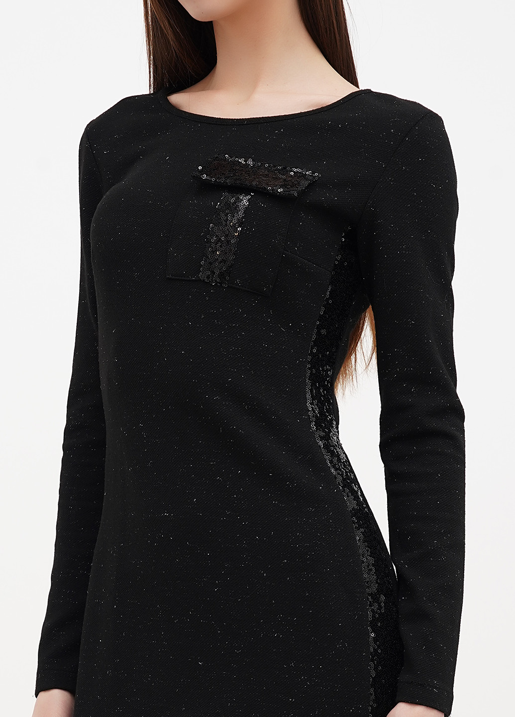 Чорна вечірня сукня силуетна Sassofono однотонна