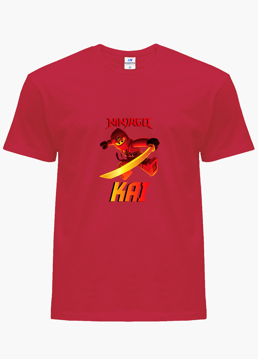 Червона демісезонна футболка дитяча кай лего ніндзяго (kai lego ninjago masters of spinjitzu) (9224-2639) MobiPrint