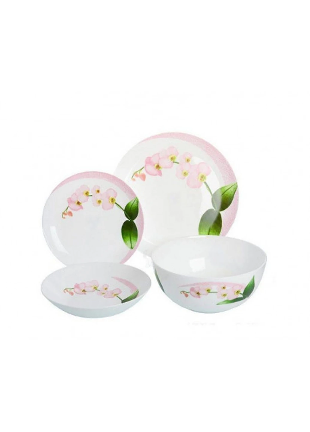 Столовий сервіз Diwali Pink Orchid 19 предметів Luminarc (254453961)