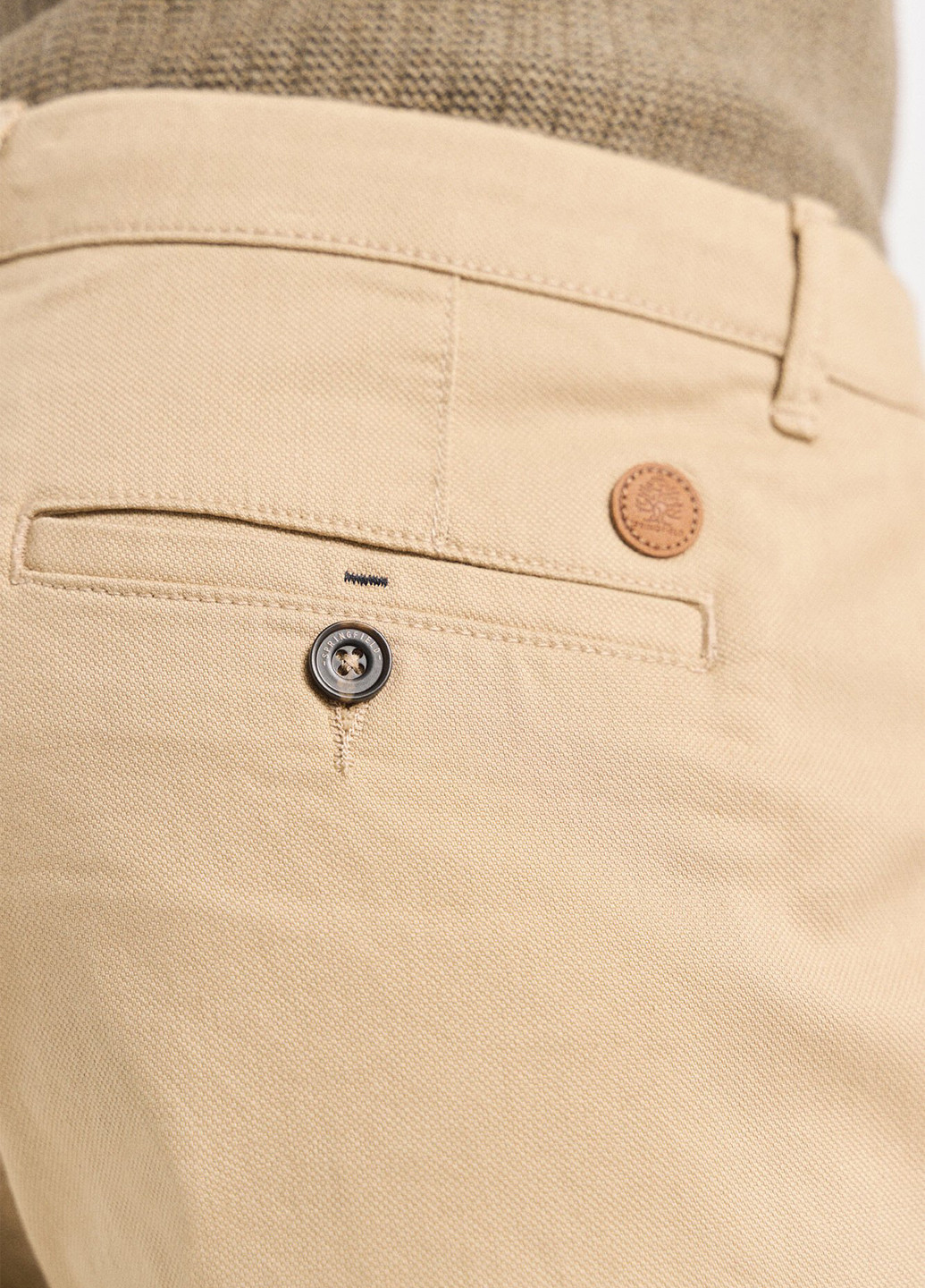 Бежевые кэжуал демисезонные чиносы брюки Springfield