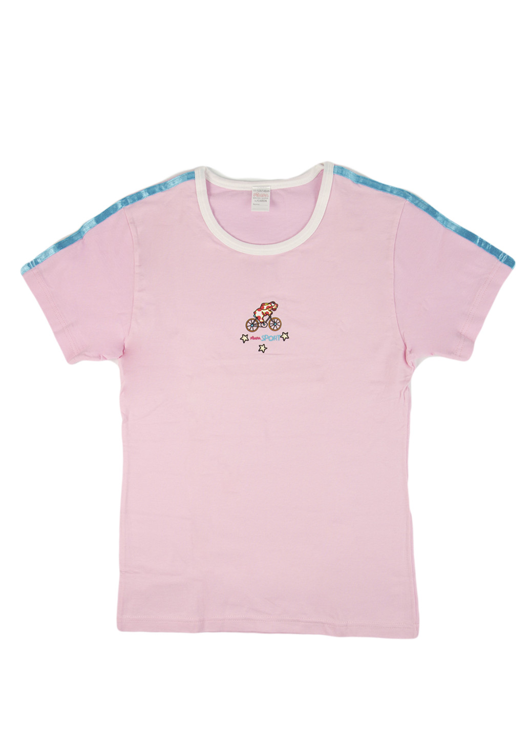 Светло-розовая летняя футболка с коротким рукавом Pimpa