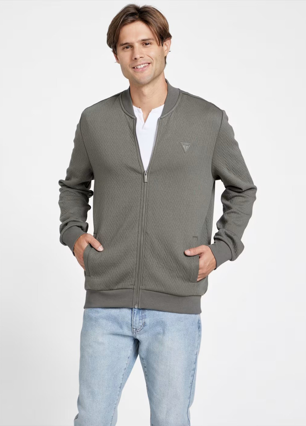 Бомбер Guess на молнии (330225075)