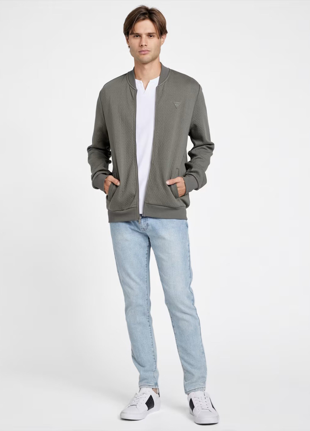 Бомбер Guess на молнии (330225075)