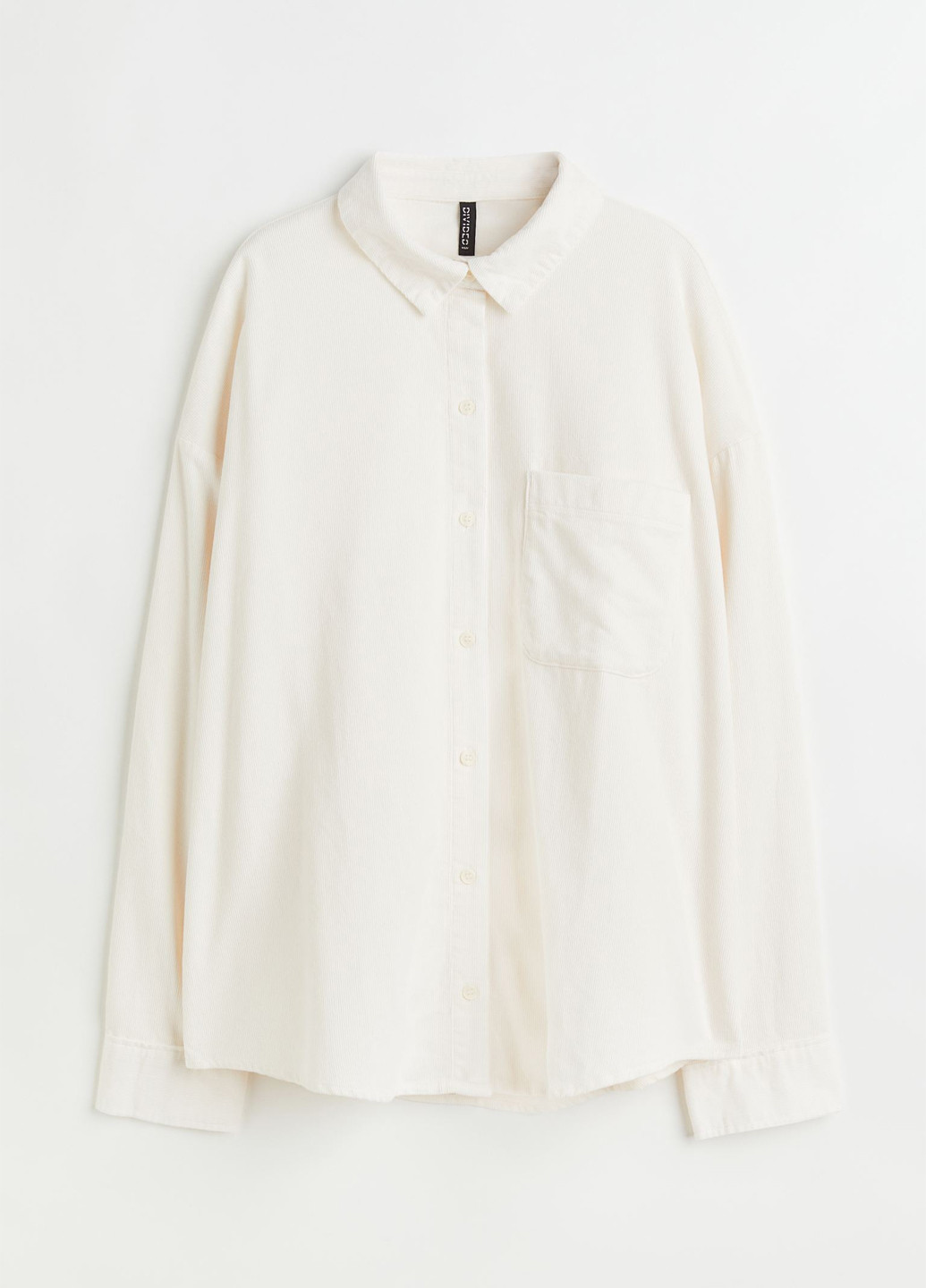 Кремовая кэжуал рубашка однотонная H&M