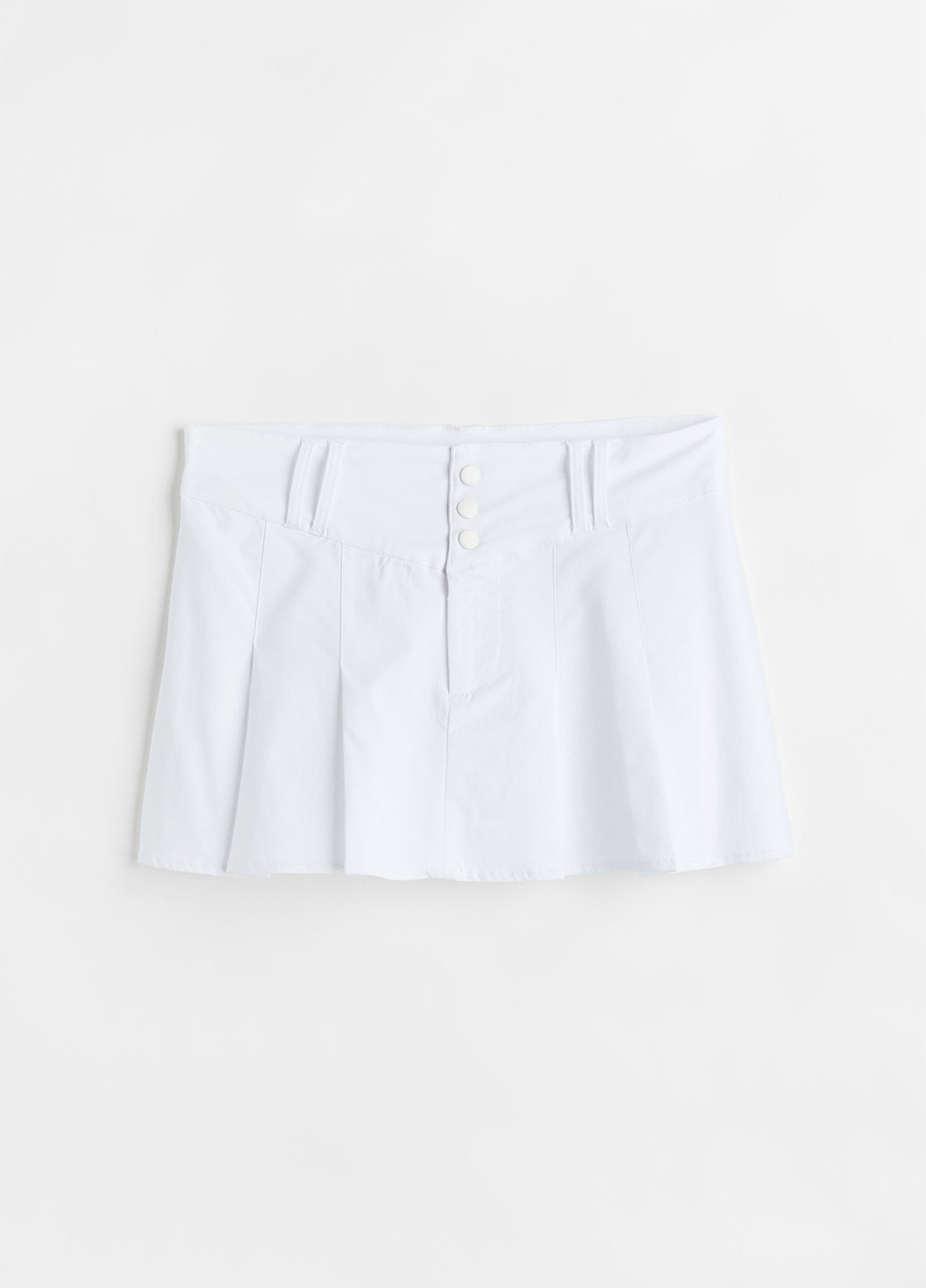 Белая кэжуал однотонная юбка H&M годе