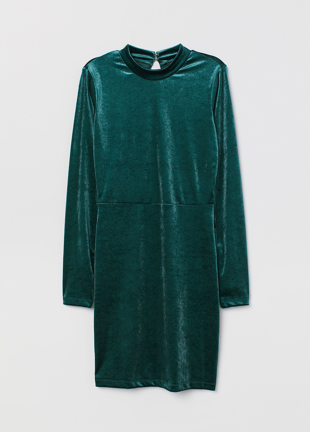 Зеленое кэжуал платье с открытой спиной H&M