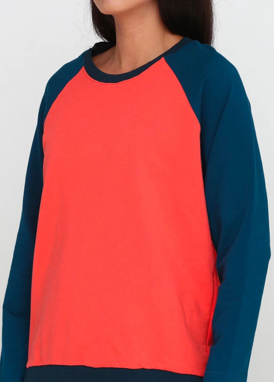 Темно-бирюзовая всесезон піжама (світшот, брюки) реглан + брюки Radda