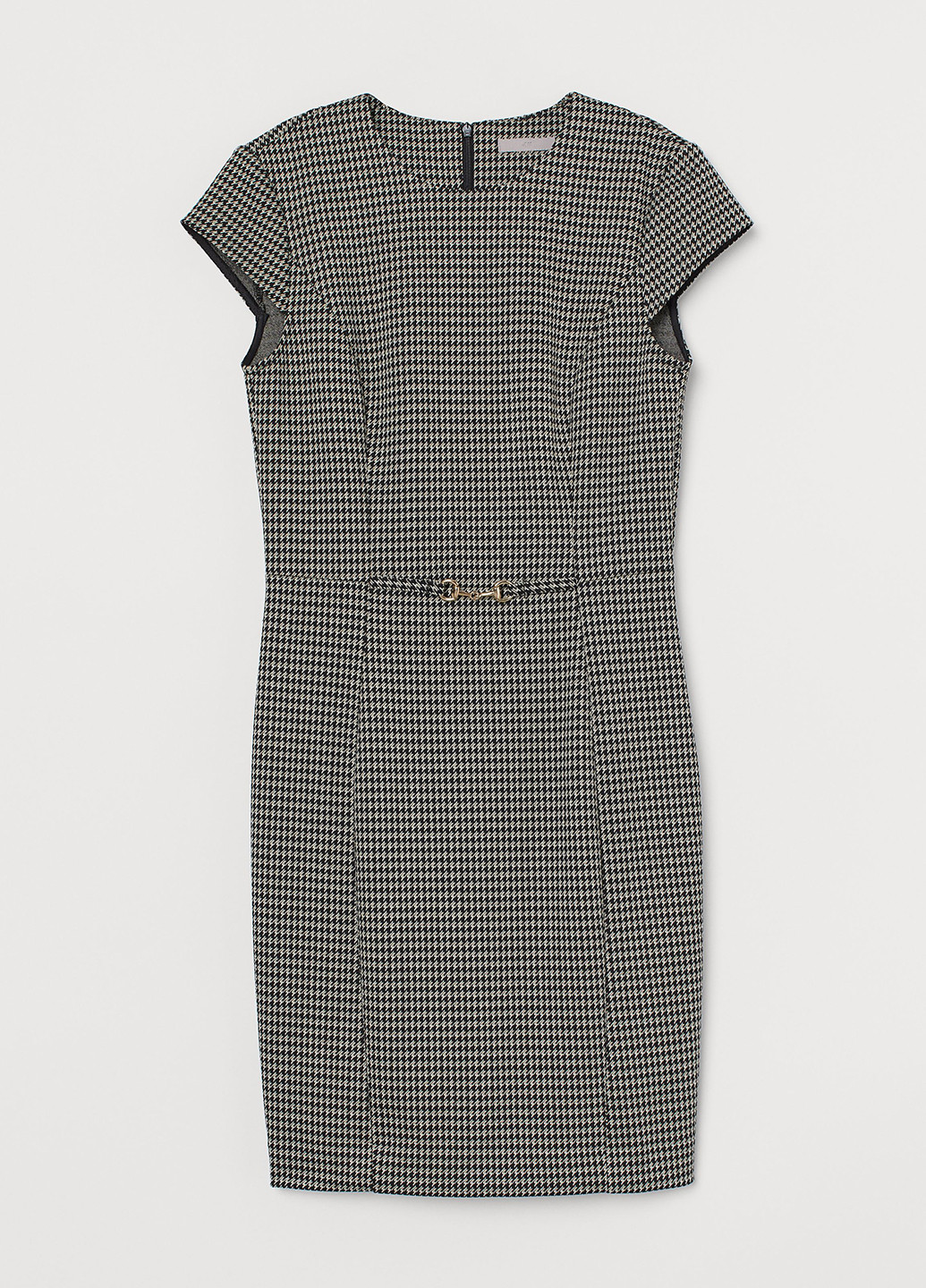 Чорна кежуал сукня H&M з візерунком "гусяча лапка"