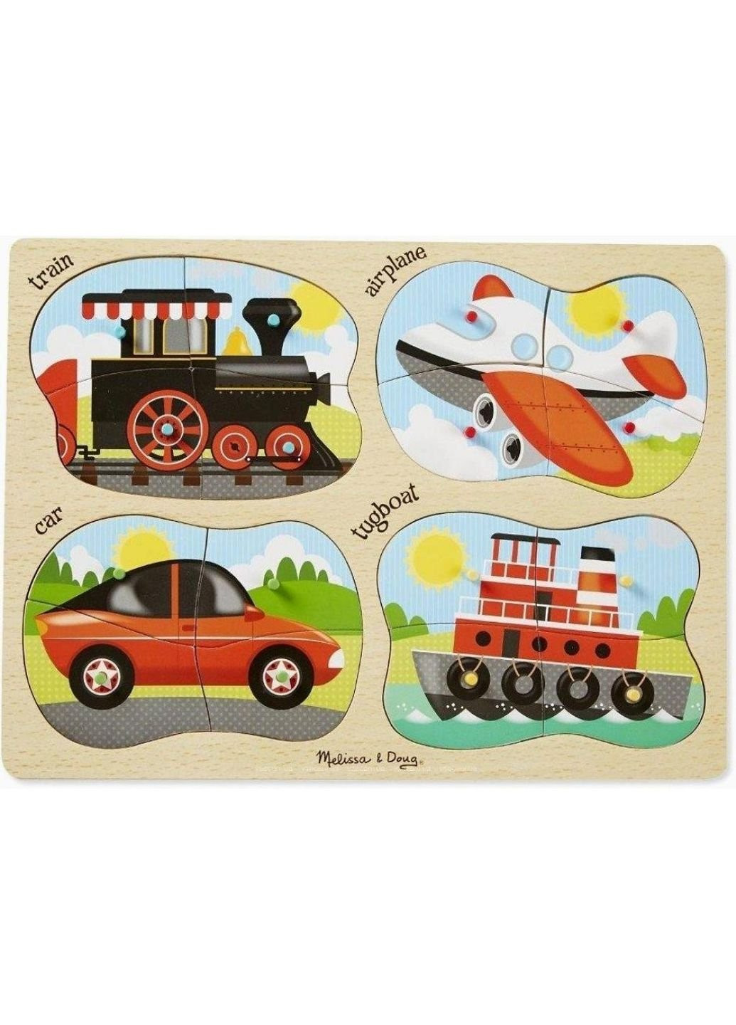 Пазл 4 в 1 Транспорт (MD9865) Melissa&Doug (249984602)