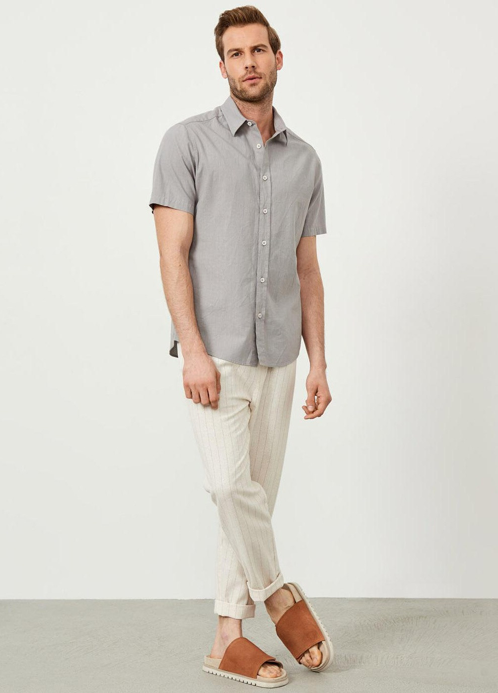 Базова сорочка з коротким рукавом стандартного крою зі 100% бавовни Xint (258902689)