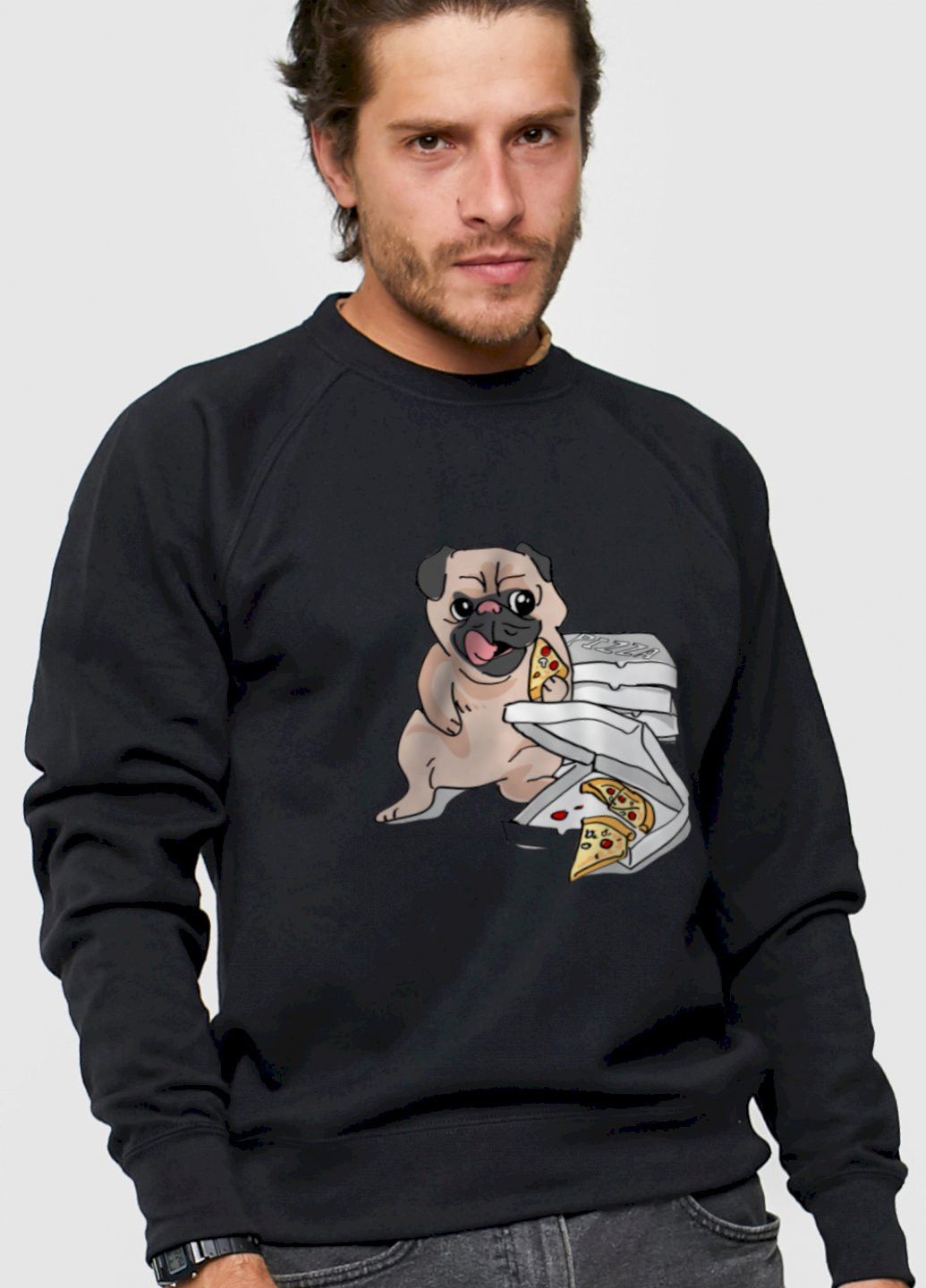 Черный свитшот мужской YAPPI рисунок (251424322)