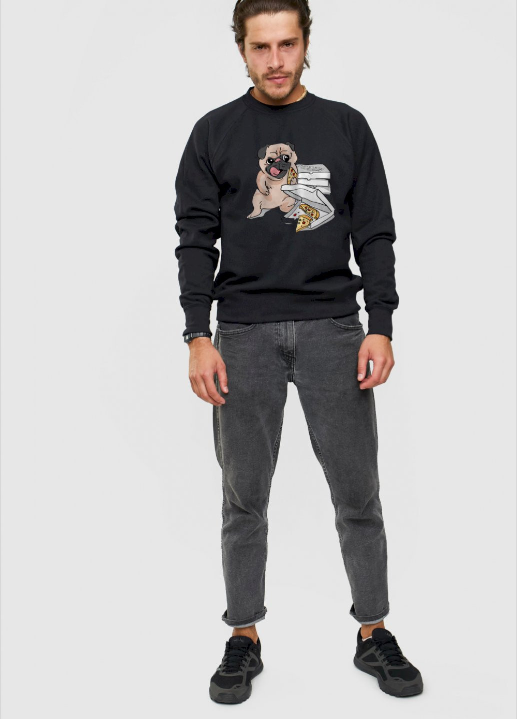 Черный свитшот мужской YAPPI рисунок (251424322)