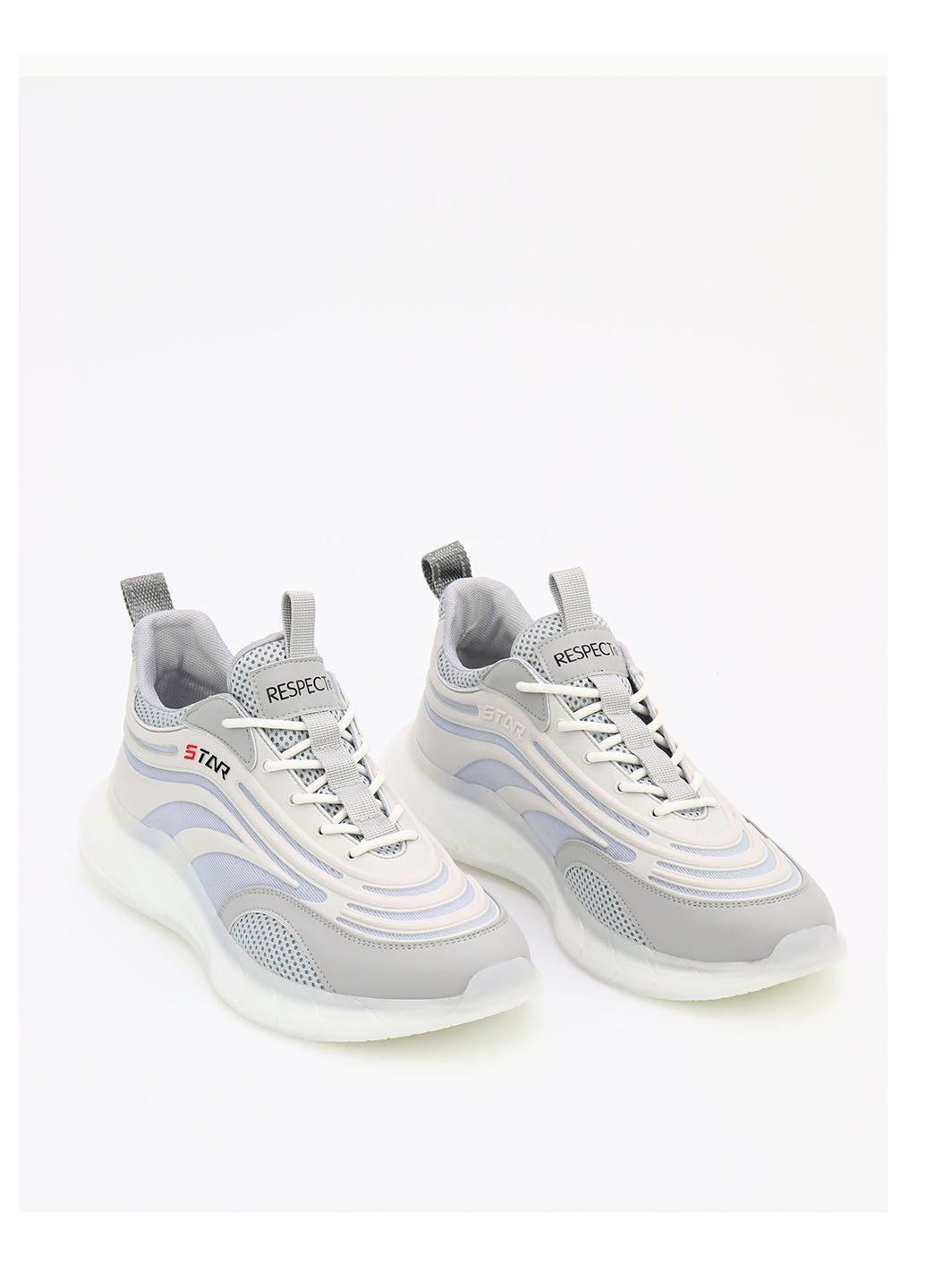 Светло-серые демисезонные кроссовки Respect