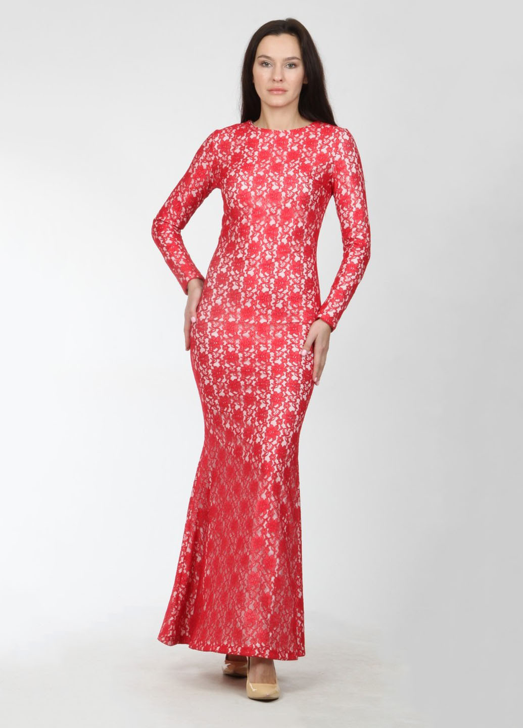 Красное кэжуал платье Enna Levoni однотонное