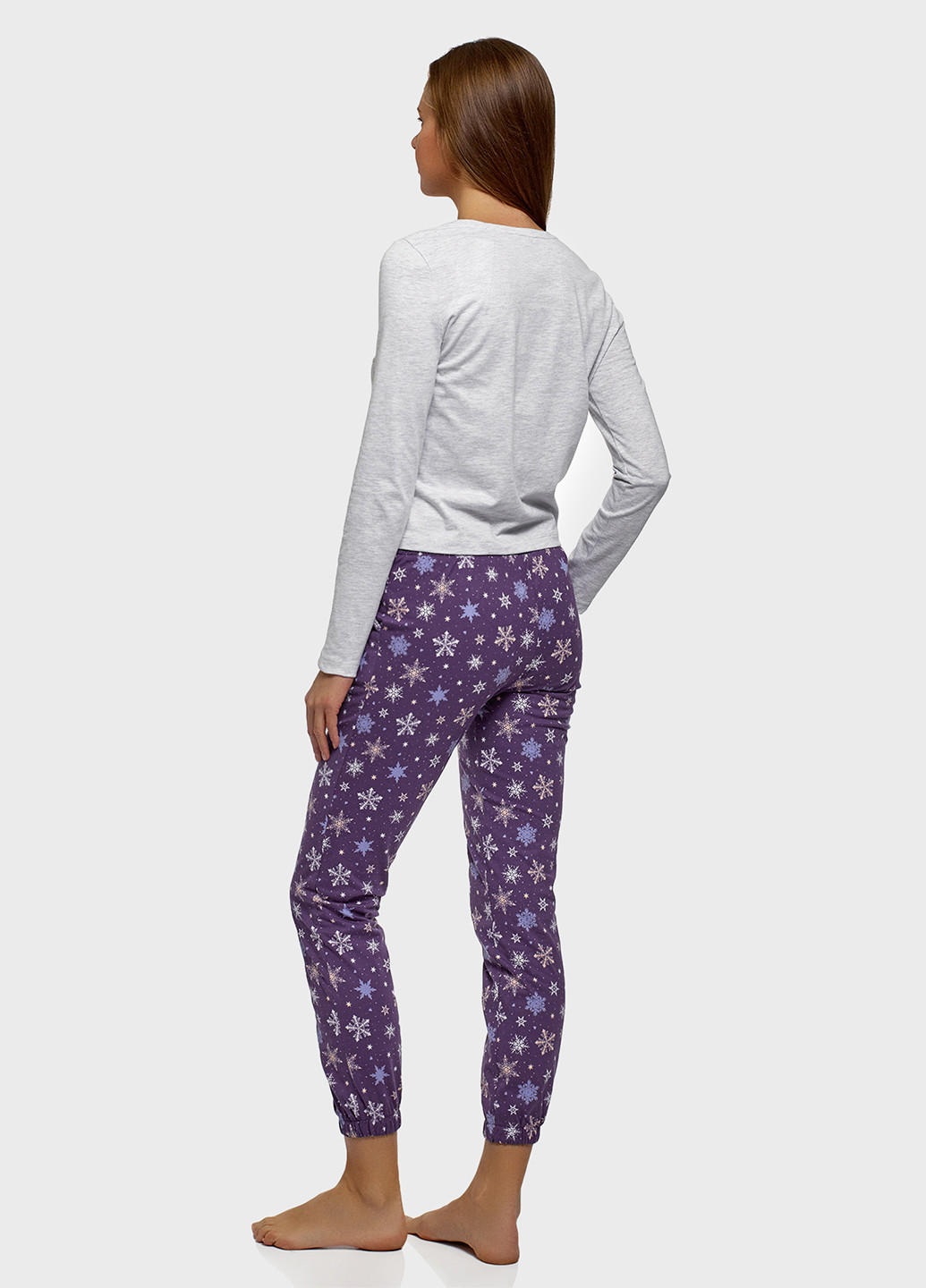 Комбинированная всесезон пижама (лонгслив, брюки) лонгслив + брюки Oodji