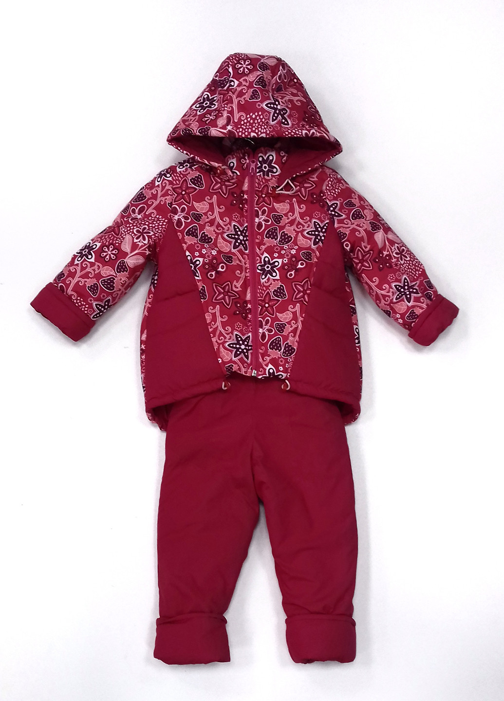 Бордовий зимній комплект (куртка, штани) Piccolo L
