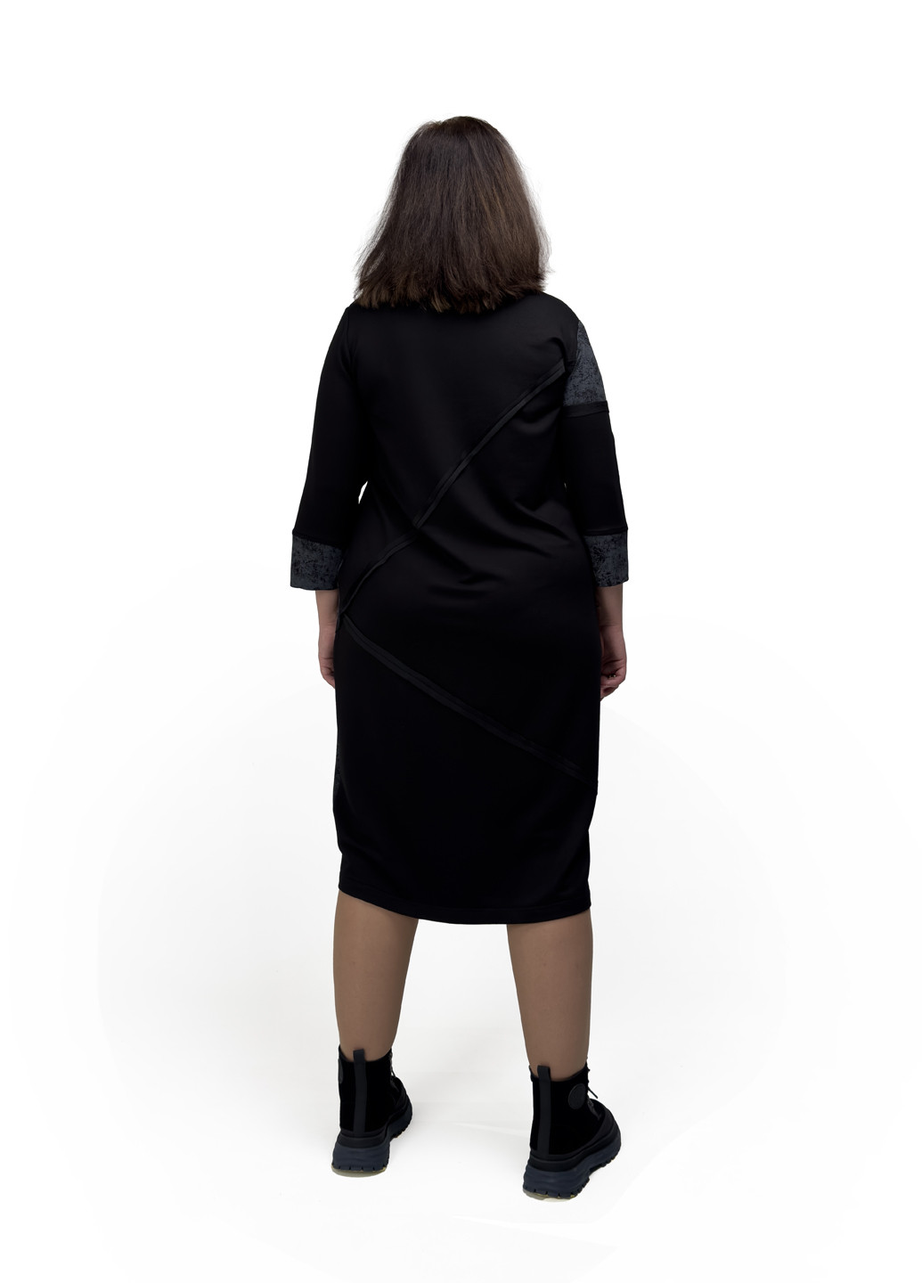 Черное кэжуал платье футляр Hookk Design однотонное