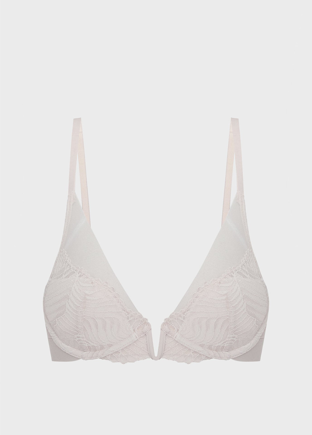 Светло-бежевый брасьер бюстгальтер Calvin Klein с косточками полиамид