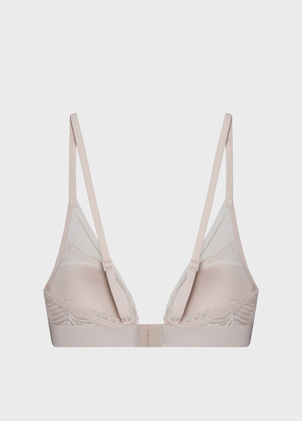 Светло-бежевый брасьер бюстгальтер Calvin Klein с косточками полиамид