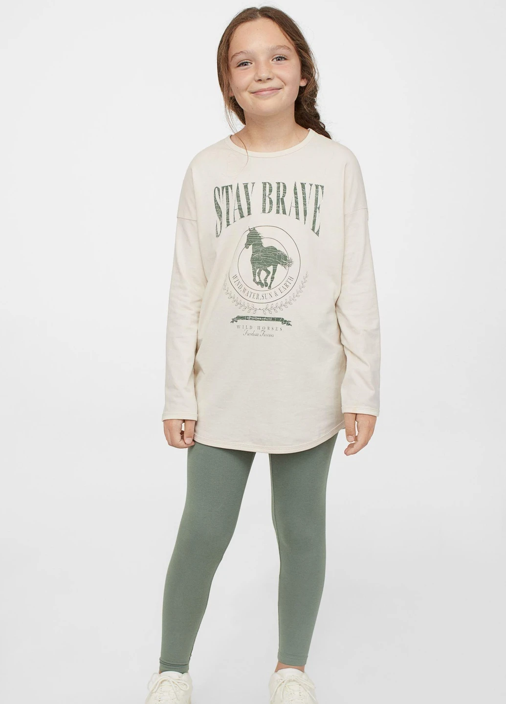 Молочна сукня демісезон,молочний з принтом, H&M (255192927)