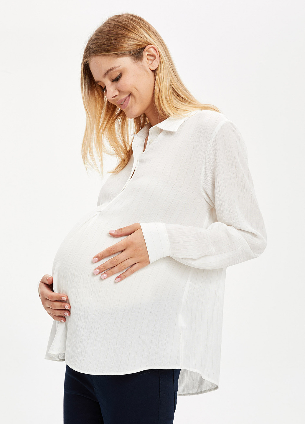 Молочная демисезонная блуза для беременных DeFacto