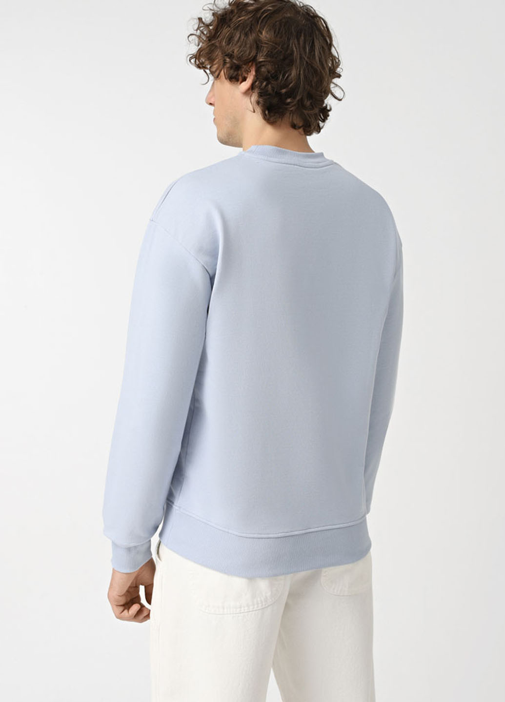 Светло-голубой свитшот Promin однотонный без декора (324145682)