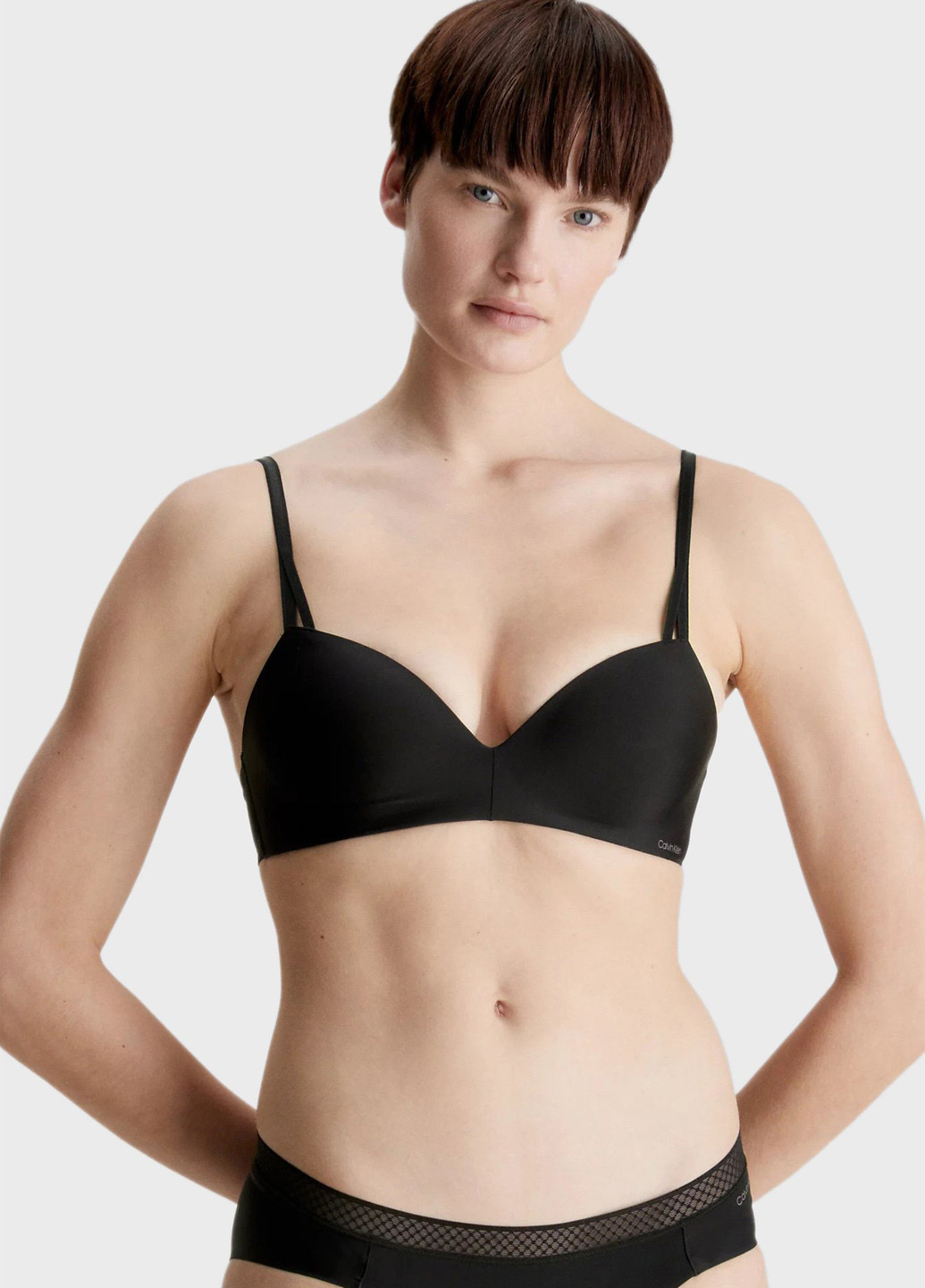 Чорний бюстгальтер Calvin Klein без кісточок поліамід