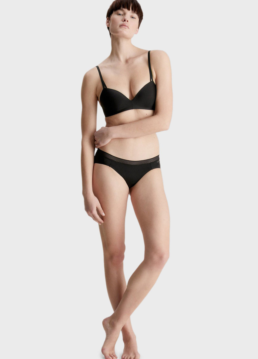 Чорний бюстгальтер Calvin Klein без кісточок поліамід