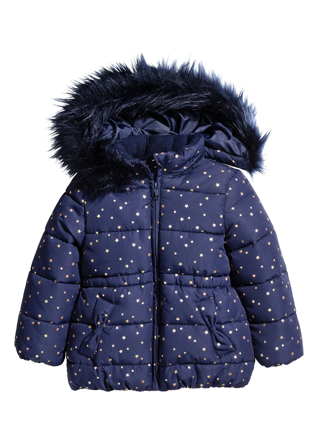 Темно-синя зимня куртка H&M