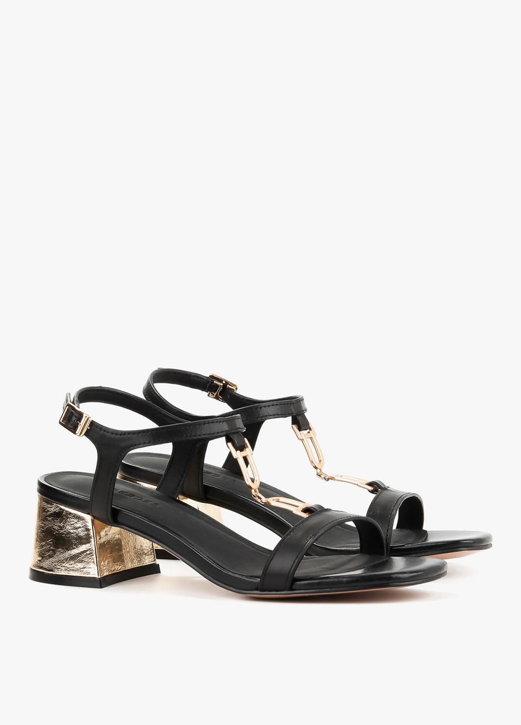 Черные боссоножки Le'BERDES с ремешком