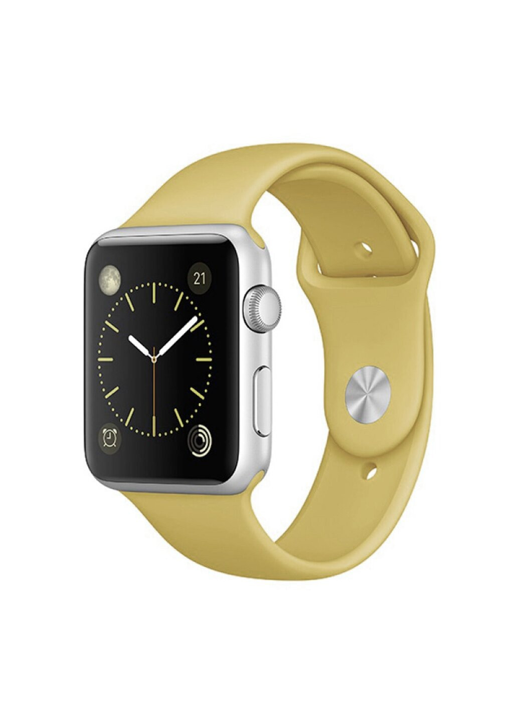 Ремінець Sport Band для Apple Watch 38 / 40mm силіконовий золотий спортивний size (s) Series 5 4 3 2 1 Golden ARM (222374764)