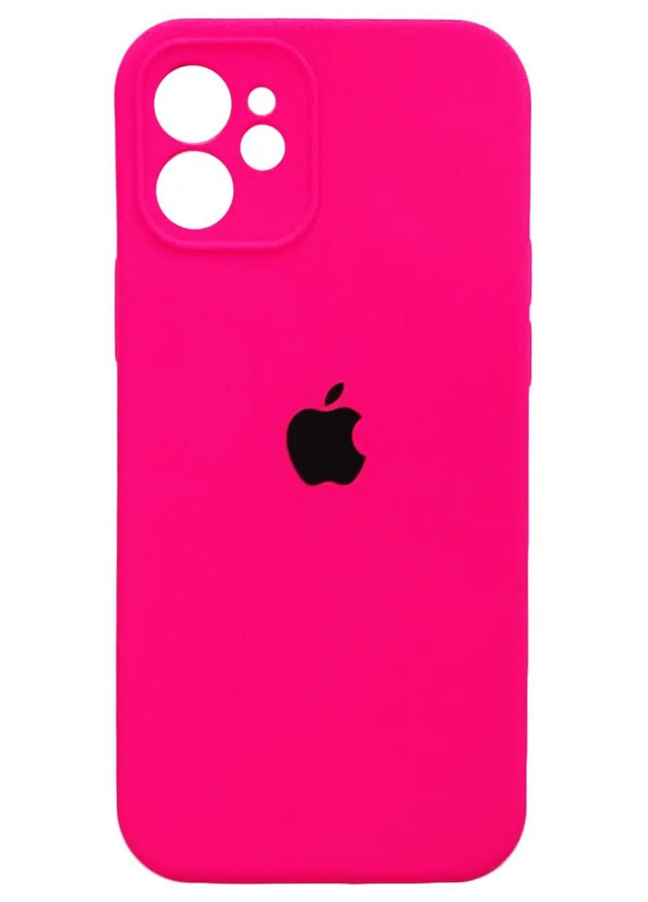 Силиконовый Чехол Накладка Закрытая Камера Silicone Case Full Camera Для iPhone 12 Barbie Pink No Brand (254091905)