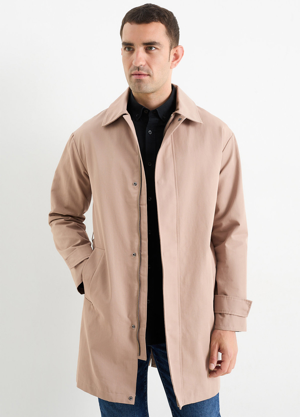 Плащ C&A макінтош на блискавці прямий (362192737)