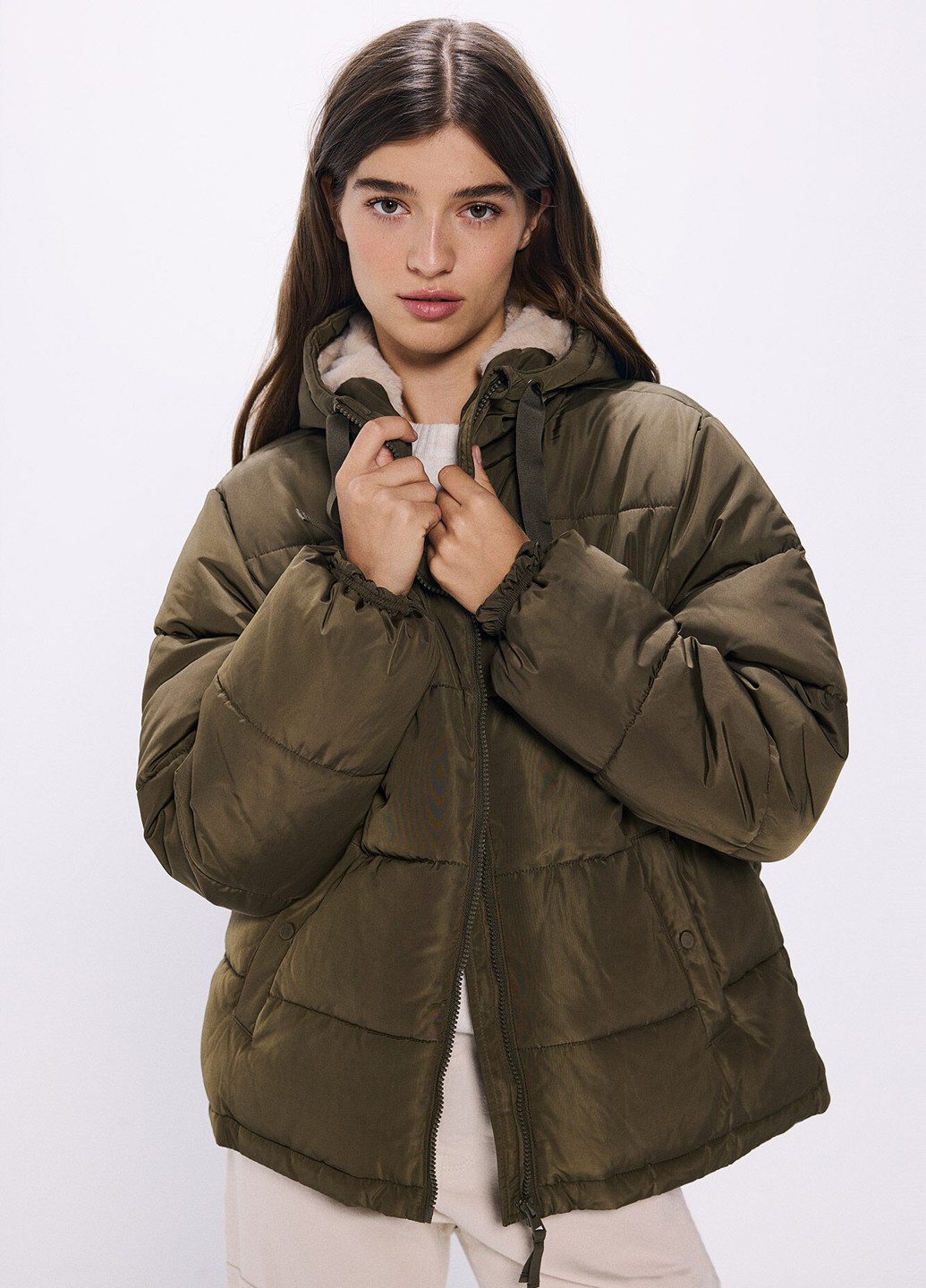 Темно-зеленая демисезонная куртка Springfield