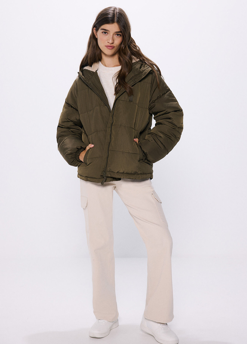 Темно-зеленая демисезонная куртка Springfield