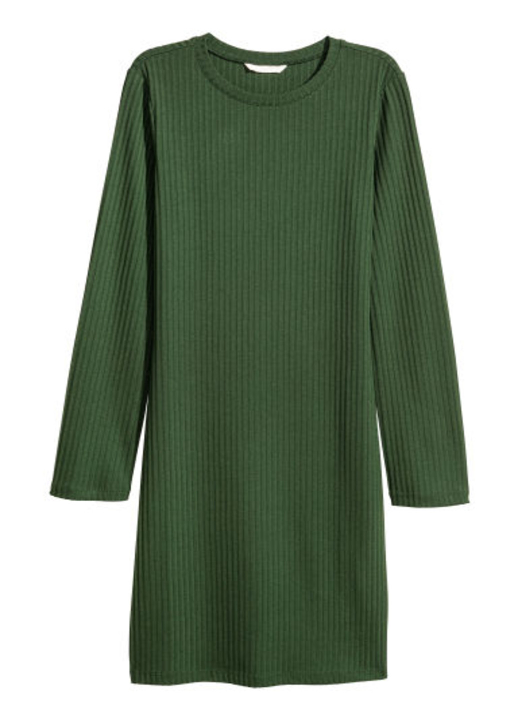 Зелена кежуал сукня футляр H&M однотонна