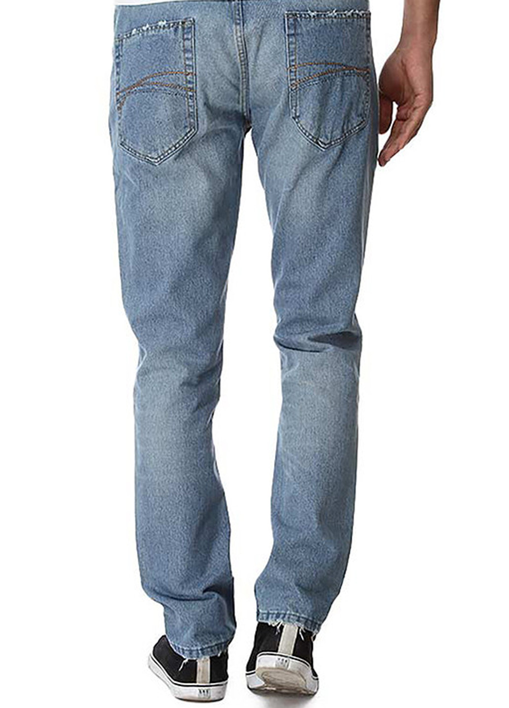 Голубые демисезонные со средней талией джинсы Яavin