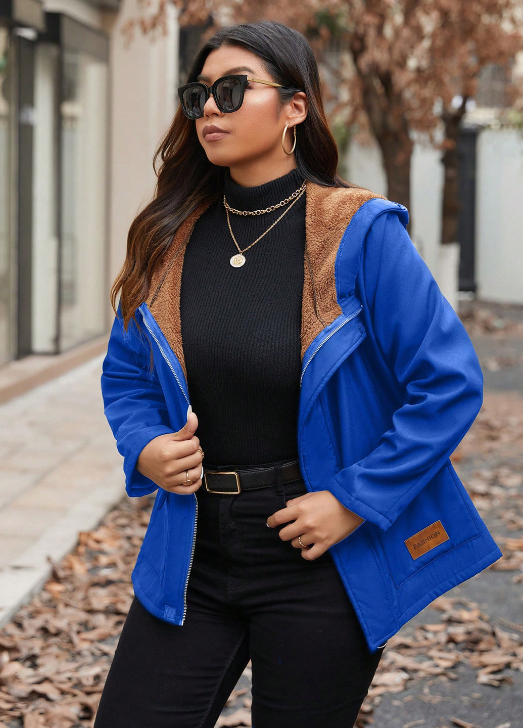 Синя демісезонна куртка SHEIN