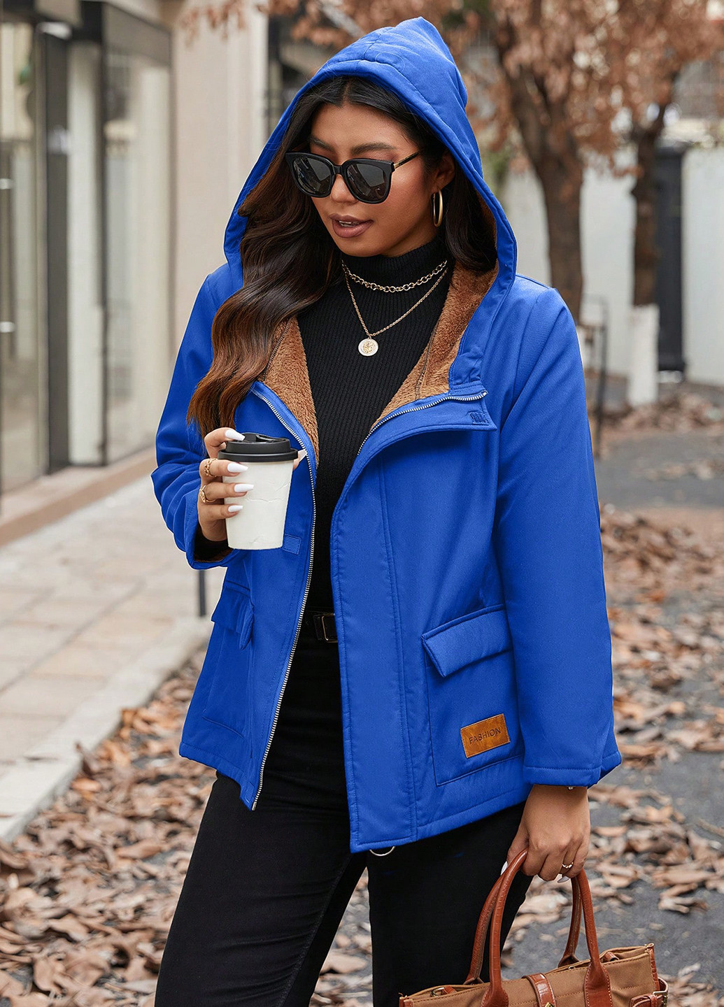 Синя демісезонна куртка SHEIN