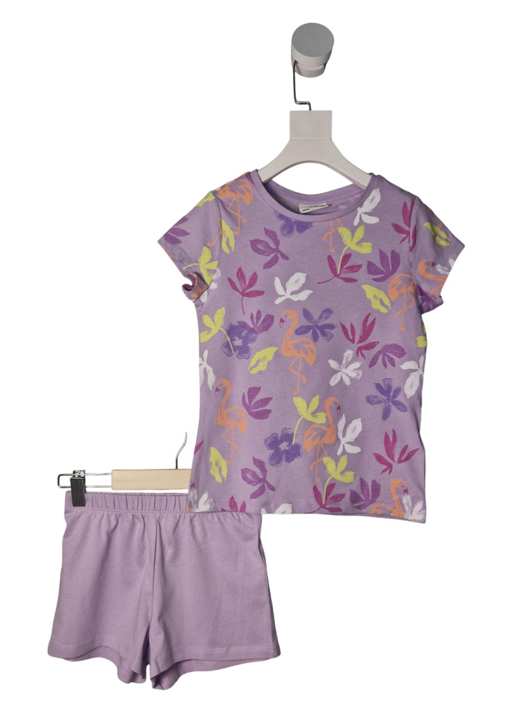 Сиреневая всесезон пижама (футболка, шорты) футболка + шорты C&A