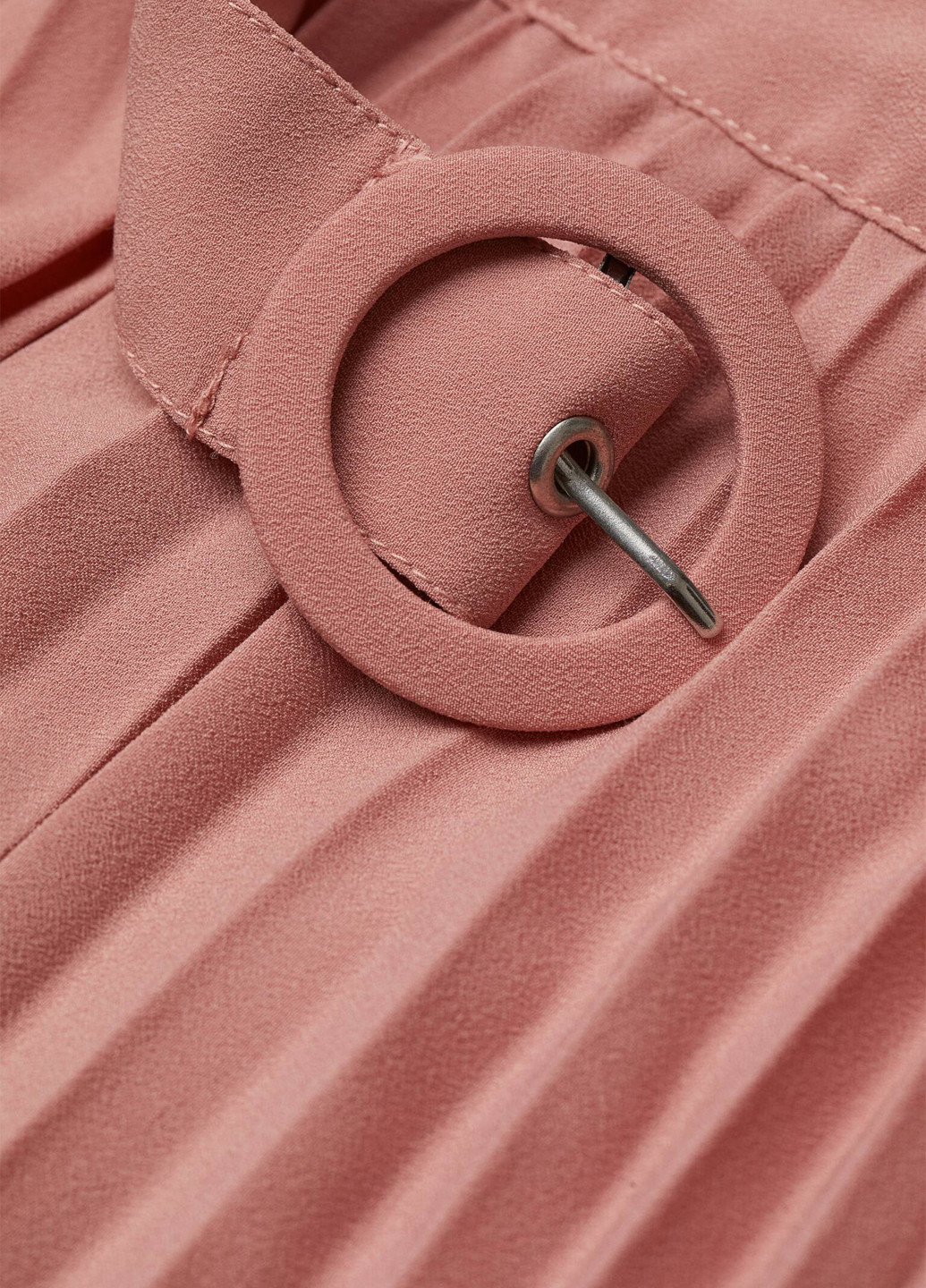 Светло-розовая кэжуал однотонная юбка H&M плиссе