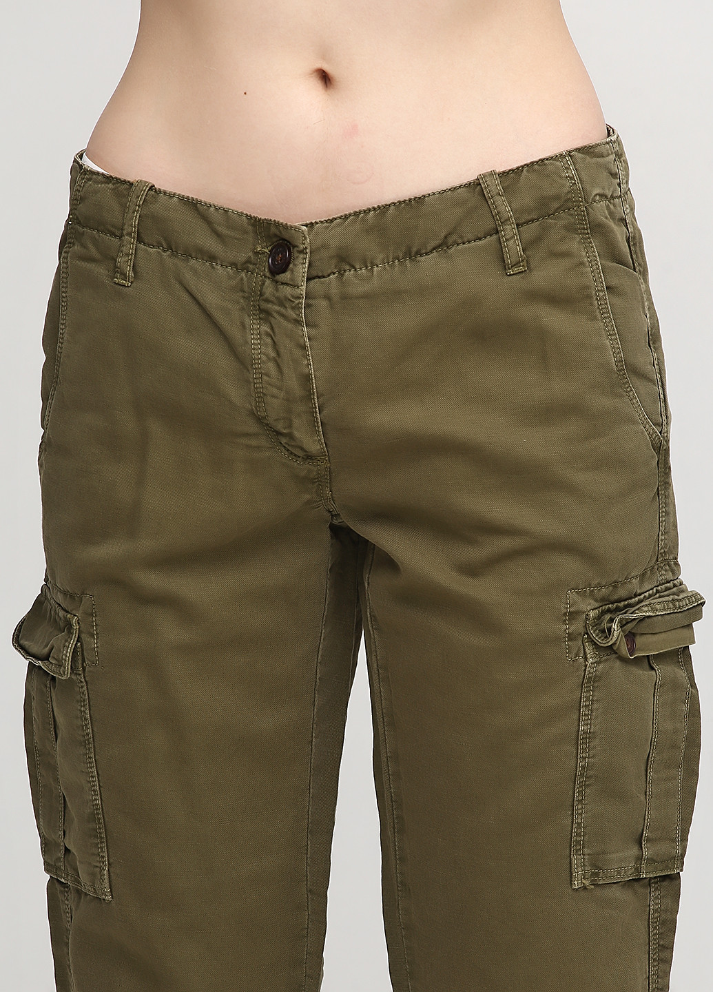 Зеленые кэжуал демисезонные прямые брюки Gant