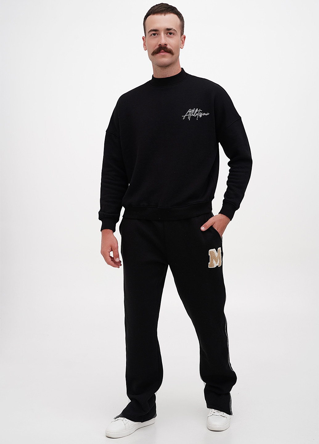 Черные спортивные демисезонные прямые брюки Boohoo